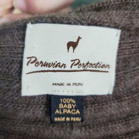 Peruvian Perfection Baby Alpaca Ribbed Long Sleeve Sweater Circular Cape OS - Picture 3 of 3